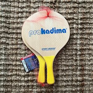 Sports Design Pro Kadima Paddle Ball – 2 Wooden Paddles Only, No Ball